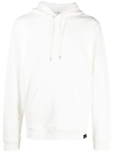 Courrèges Logo Drawstring Hoodie In White