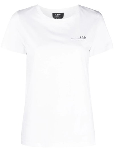 Apc A.p.c. 'boxy Rue Madame' T-shirt In White