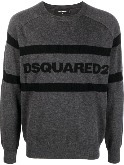 DSQUARED2 INTARSIA-KNIT LOGO JUMPER