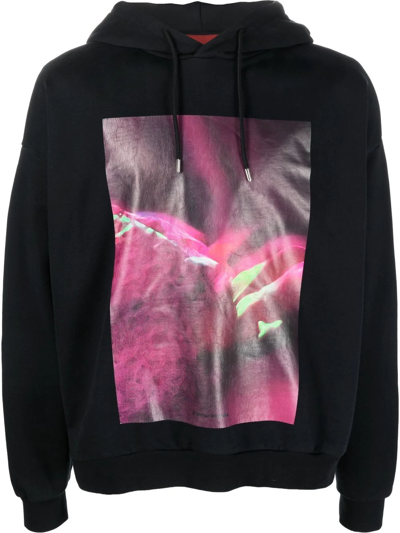 A Better Mistake Graphic-print Drawstring Hoodie In Black