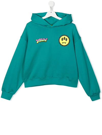 Barrow Kids' Logo-print Detail Hoodie In Green