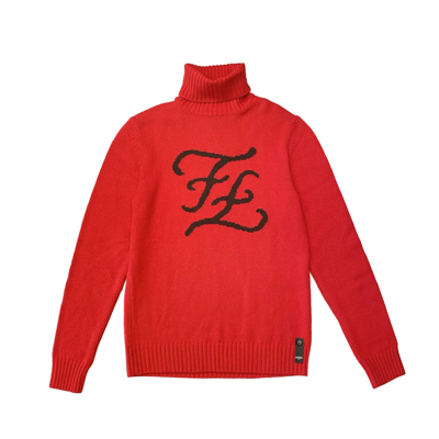 Fendi Cashmere Turtleneck Knit In Red