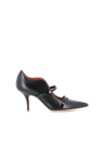 Malone Souliers Wavy-effect Décolleté In Nappa Leather In Black