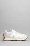 NEW BALANCE 327 SNEAKERS IN BEIGE SUEDE AND FABRIC