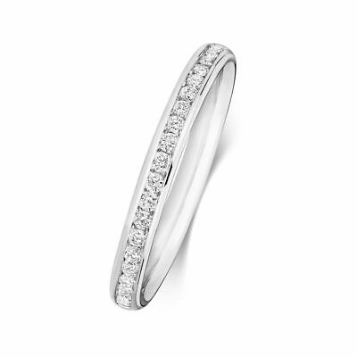 Pre-owned Markenlos 9ct Platinum Diamond Eternity Ring Neu