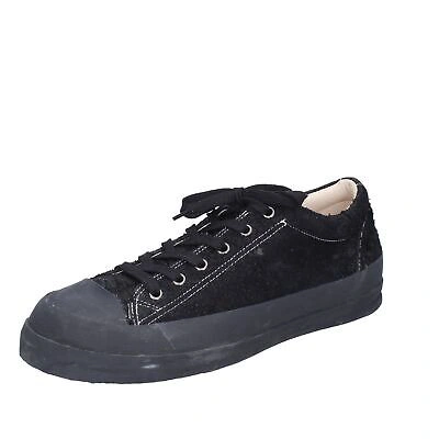 Pre-owned Moma Herren Schuhe  42 Eu Sneakers Schwarz Wildleder Bh943-42