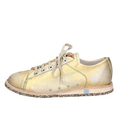 Pre-owned Moma Damen Schuhe 37 Eu Sneakers Gold Leder Bt46-37 | ModeSens