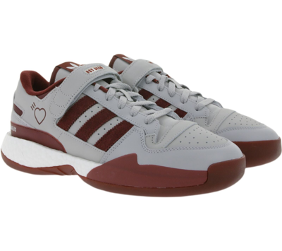 Pre-owned Adidas Originals Adidas Consortium X Human Made Forum Low Schuhe Sneaker Turnschuhe Grau/rot