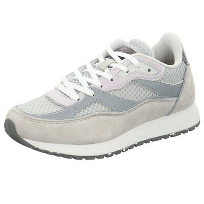 Pre-owned Woden Damen Sneaker Hailey Oyster, Wl730-509 Grau 1347536