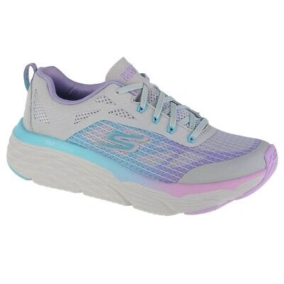 Pre-owned Skechers Schuhe Damen  Max Cushioning Elite Even Stride 128261gylv Weiss-violett