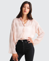 BELLE & BLOOM BELLE & BLOOM YOKO SHIRRED CHIFFON BLOUSE