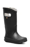 Bogs Kids' Plush Insulated Waterproof Rain Boot In Black