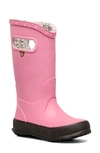 Bogs Kids' Plush Insulated Waterproof Rain Boot In Pink