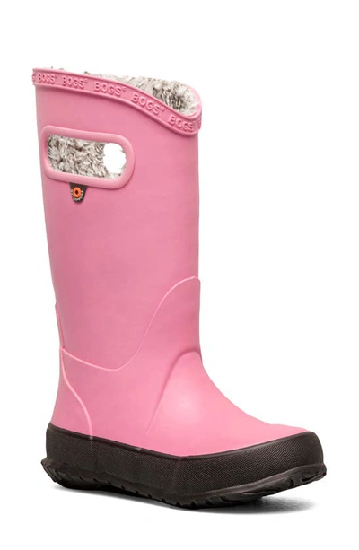 Bogs Kids' Plush Insulated Waterproof Rain Boot In Pink