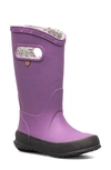 Bogs Kids' Plush Insulated Waterproof Rain Boot In Purple