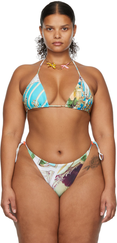 Miaou Blue Paloma Elsesser Edition Kauai Bikini Top In Baroque