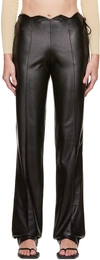 AYA MUSE BLACK LAVALLE FAUX-LEATHER PANTS