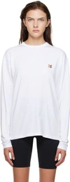 Maison Kitsuné White Fox Head Long Sleeve T-shirt In P100 White