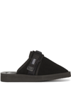 Suicoke Zavo-vpo Touch-strap Sandals In Black