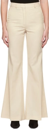 Olenich Off-white Flared Trousers In Vanilla White