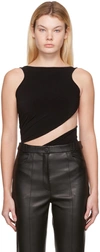 Olenich Black Twisted Bodysuit In Black