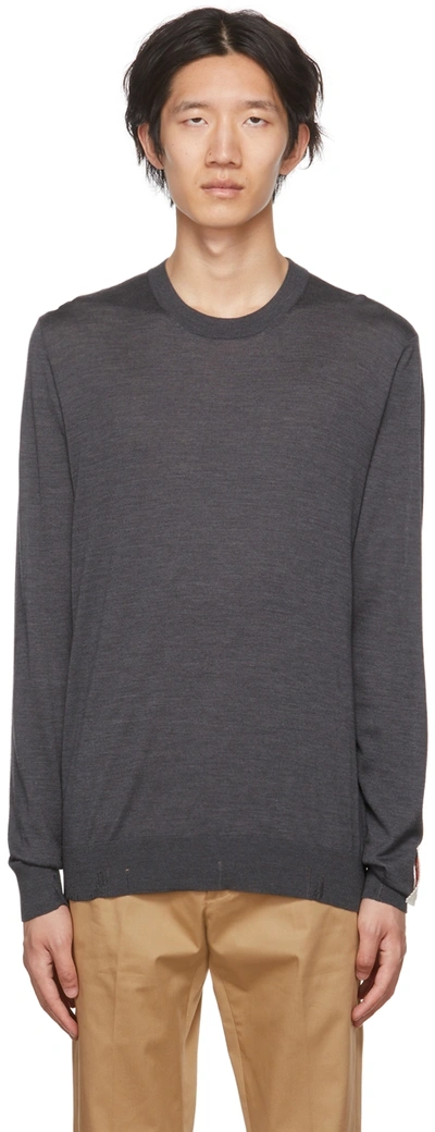 Golden Goose Gray Golden Sweater In Dark Grey Melange