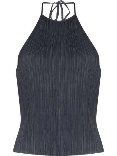 St Agni Recycled Polyester Halterneck Top In Grey