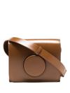 Lemaire Flap Leather Camera Crossbody Bag In Brown