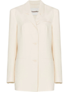 Nanushka White Mersey Single-breasted Blazer In Neutrals