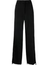 Stella Mccartney Straight-leg Cargo-pocket Trousers In Black