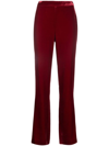 BOUTIQUE MOSCHINO VELVET HIGH-WAISTED TROUSERS