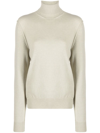 Maison Margiela Mm4 Mm14 Solid Color Cashmere Turtleneck Sweater In Green