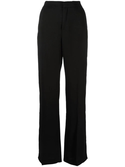 The Andamane High-waisted Wide-leg Trousers In Black