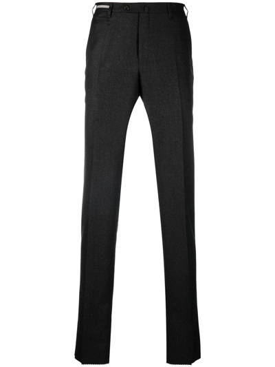 Corneliani Straight-leg Wool Trousers In Grey