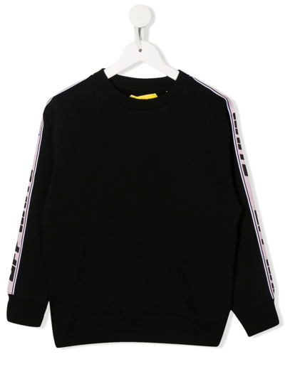 Off-white Kids' Logo-print Long-sleeve Sweatshirt In Black