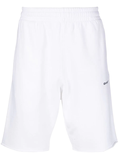 Off-white Wave Cotton Track Shorts In White