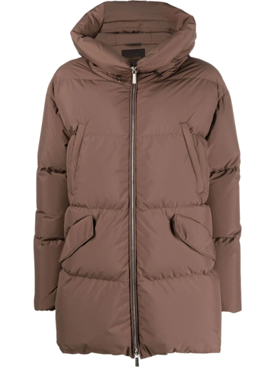 Moorer Callio Hooded Puffer Jacket In Pink