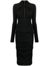 Dolce & Gabbana Black Viscose Blend Midi Dress In Black