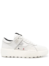 MONCLER LOGO-PATCH LOW-TOP LEATHER trainers