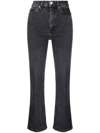 Re/done 70s Bootcut Flared Jeans In Black