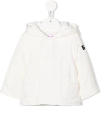 Il Gufo Babies' Logo-patch Padded Coat In White