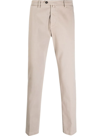 Briglia 1949 Four-pocket Straight Chinos In Beige