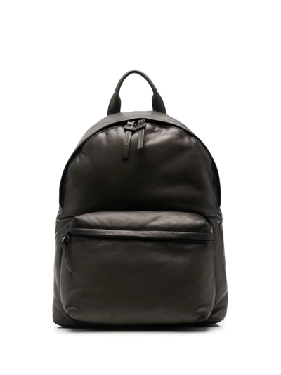 Officine Creative Zip-around Leather Backpack In Green