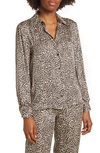 By Design Valerie Tie Front Blouse In Spring Cheetah