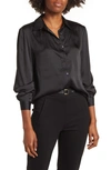 By Design Valerie Tie Front Blouse In Black