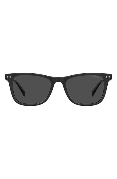 Levi's 52mm Rectangular Sunglasses In Black / Grey