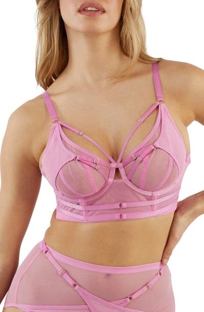 Playful Promises Eddie Crossover Underwire Bra In Pink