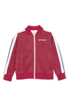 Palm Angels Brand-print Cotton-blend Jacket 8-12 Years In Fuchsia White