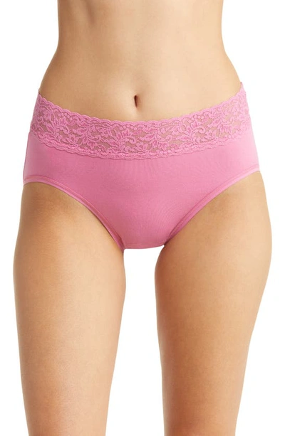 Hanky Panky Cotton French Briefs In Chateau Rose Pink