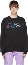 VERSACE JEANS COUTURE BLACK COTTON SWEATSHIRT